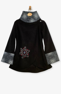 Cozy Handmade Long Fleece Jacket Handmade in Nepal