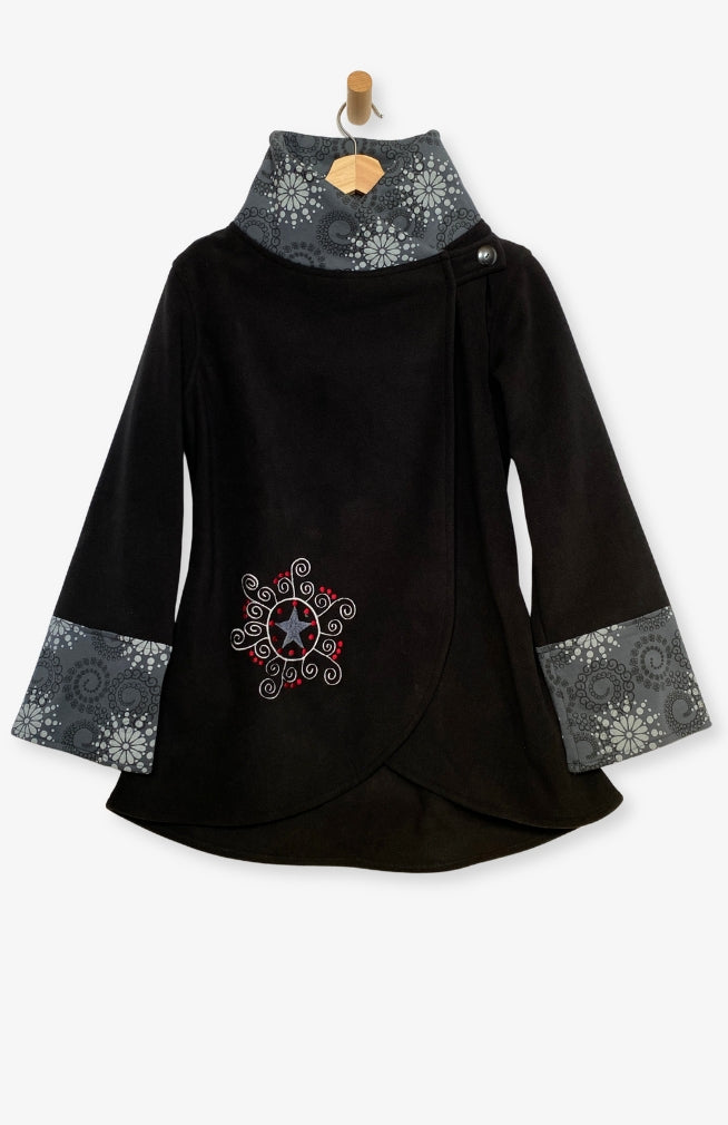 Cozy Handmade Long Fleece Jacket Handmade in Nepal