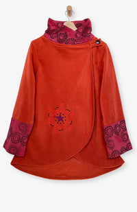Cozy Handmade Long Fleece Jacket Handmade in Nepal
