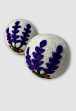 dryer balls needle felt lavender felt fair trade nepal
