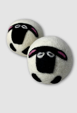 needle felt dryer balls embroidered sheep felt fair trade nepal