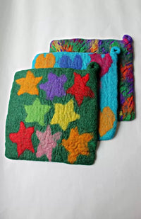 felt wool potholder fair trade nepal