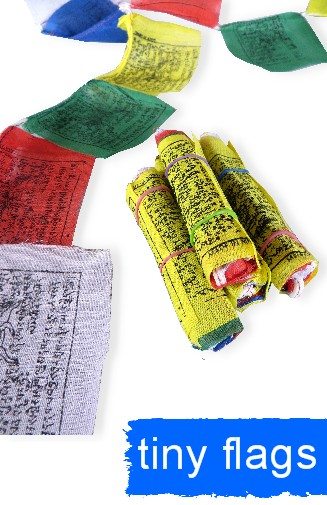 tiny prayer flags fair trade Nepal