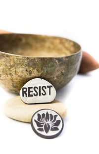 Handcarved Pocket Slate, Resist