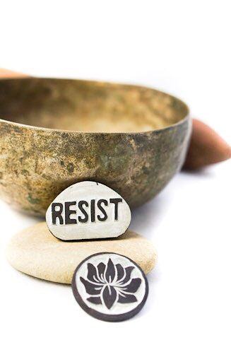 Handcarved Pocket Slate, Resist