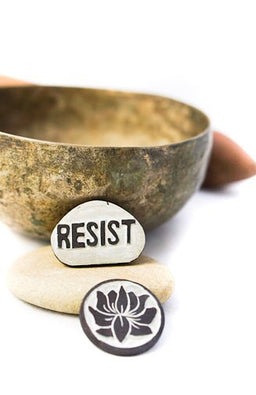 Handcarved Pocket Slate, Resist
