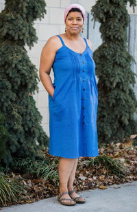 Cotton Sleeveless Pleated Dress