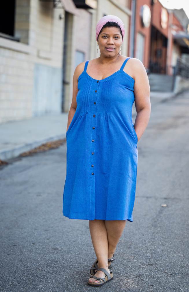 Cotton Sleeveless Pleated Dress