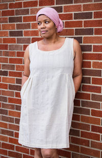 Cotton Sleeveless Smock Dress, Textured Fabric