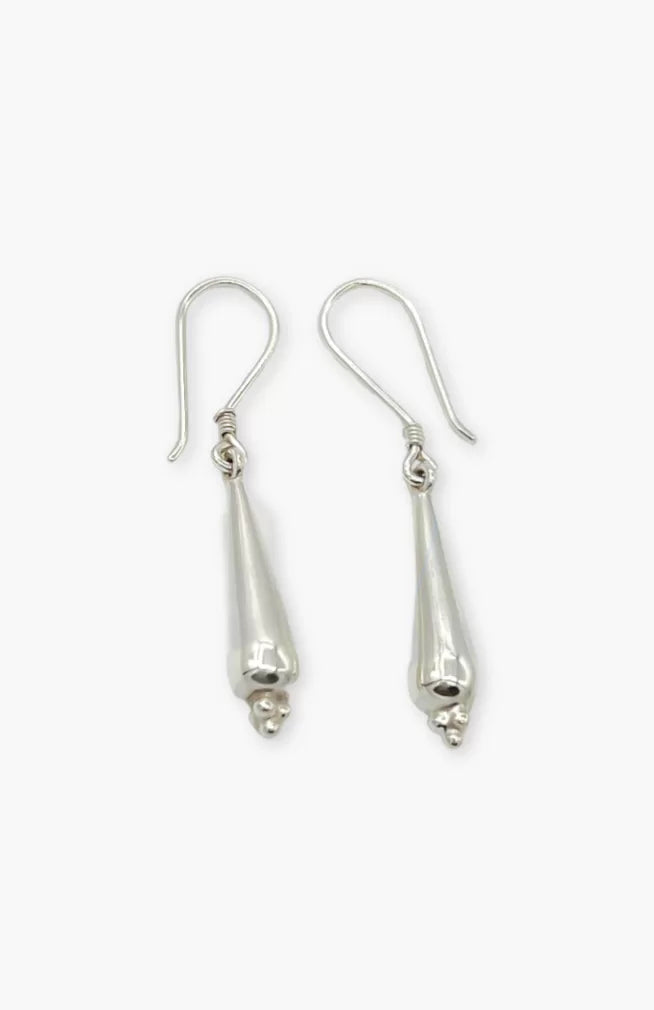 Handcrafted Sterling Silver Teardrop Dangle Earrings