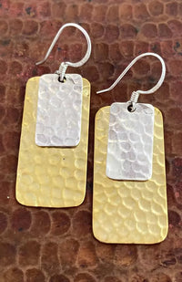 Sterling silve, brass, earrings, fair trade Nepal