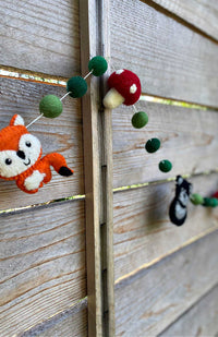 felted animal garland fair trade nepal