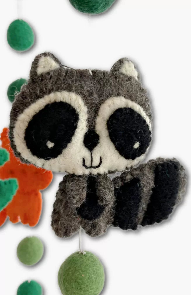 felt raccoon fair trade nepal mobile