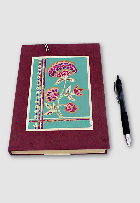 Handcrafted Hardcover Lokta Paper Flower Print Journal