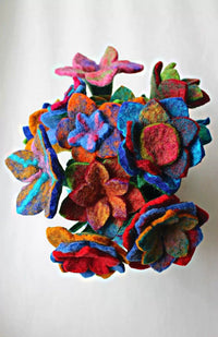 wool felt flower fair trade nepal