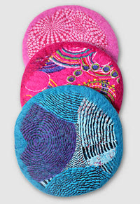 felt trivet round fair trade nepal