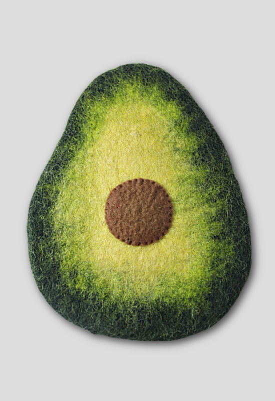felt avocado trivet fair trade nepal