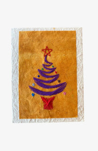Embroidered Christmas Tree Card