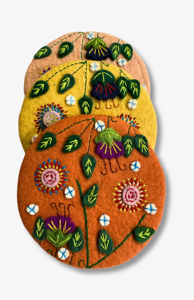 Fair Trade Round Felt Trivet