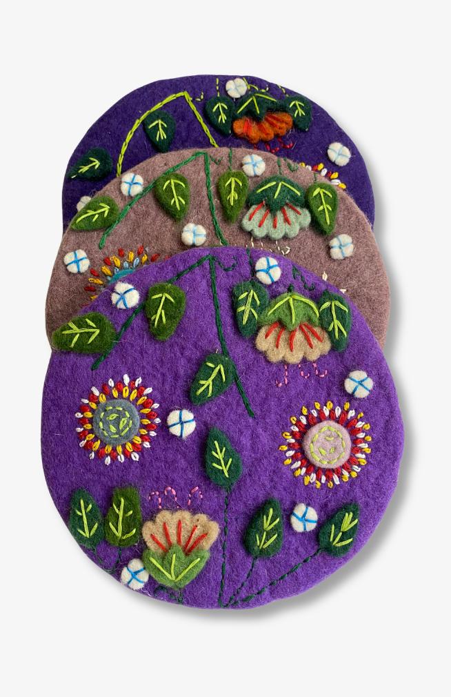 Fair Trade Round Felt Trivet