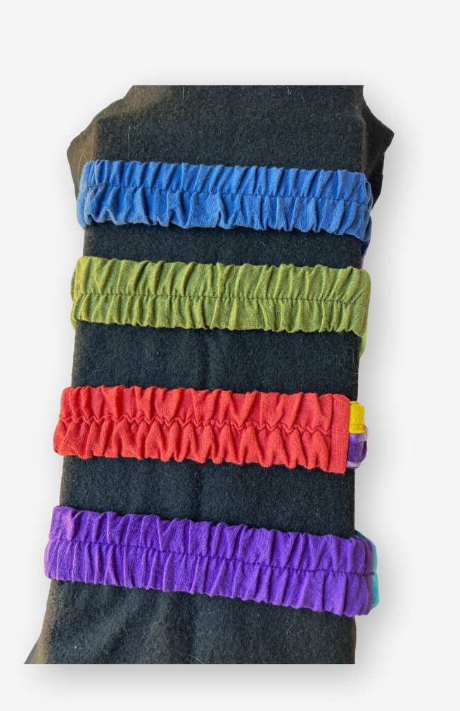 elastic back to tie dye headband fair trade Nepal
