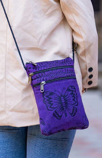 cotton blockprint purse fair trade Nepal