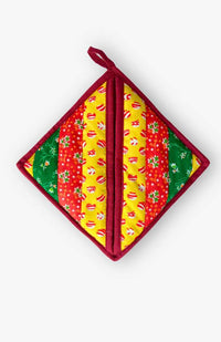 square patchwork potholder fair trade nepal