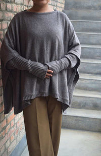 pashmina blend poncho fair trade nepal