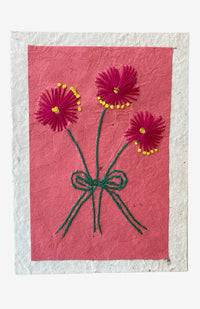 hand embroidered greeting card fair trade nepal