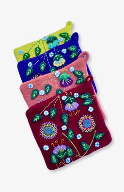 Flower Leaf Felt Potholder