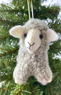 felt sheep ornament fair trade Nepal