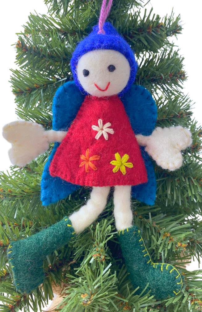 felt fairy ornament fair trade Nepal