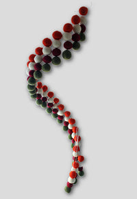 Handcrafted Felt Ball Mobile, Swirl Design, Assorted Colors