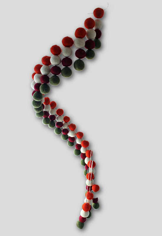 Handcrafted Felt Ball Mobile, Swirl Design, Assorted Colors
