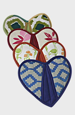 cotton heart potholder fair trade nepal