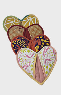 cotton heart potholder fair trade nepal