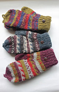 wool knit glitten glove mitten fair trade nepal