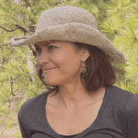 Natural Colored Hemp/Cotton Blend Crocheted Sun Hat