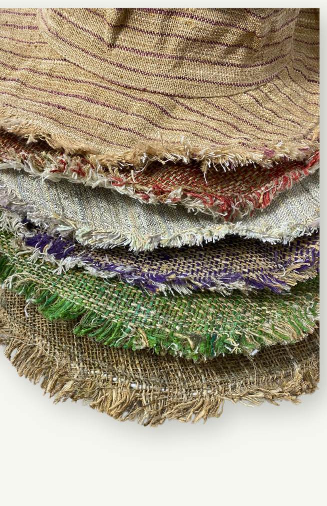 Hemp sun hat, brim, fair trade Nepal