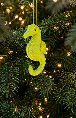 felt ornament whale dolphin turtle seahorse fair trade nepal