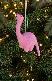 felt dinosaur ornament fair trade nepal