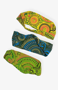 Handmade cotton printed shayma headband. Fair Trade Nepal.