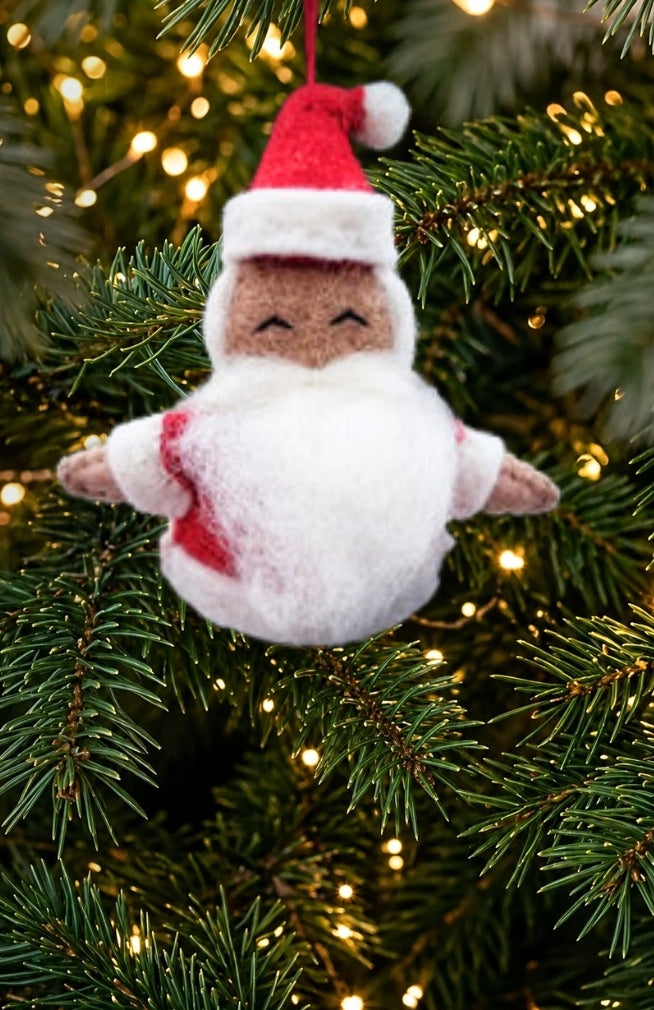 felt ornament santa fair trade nepal