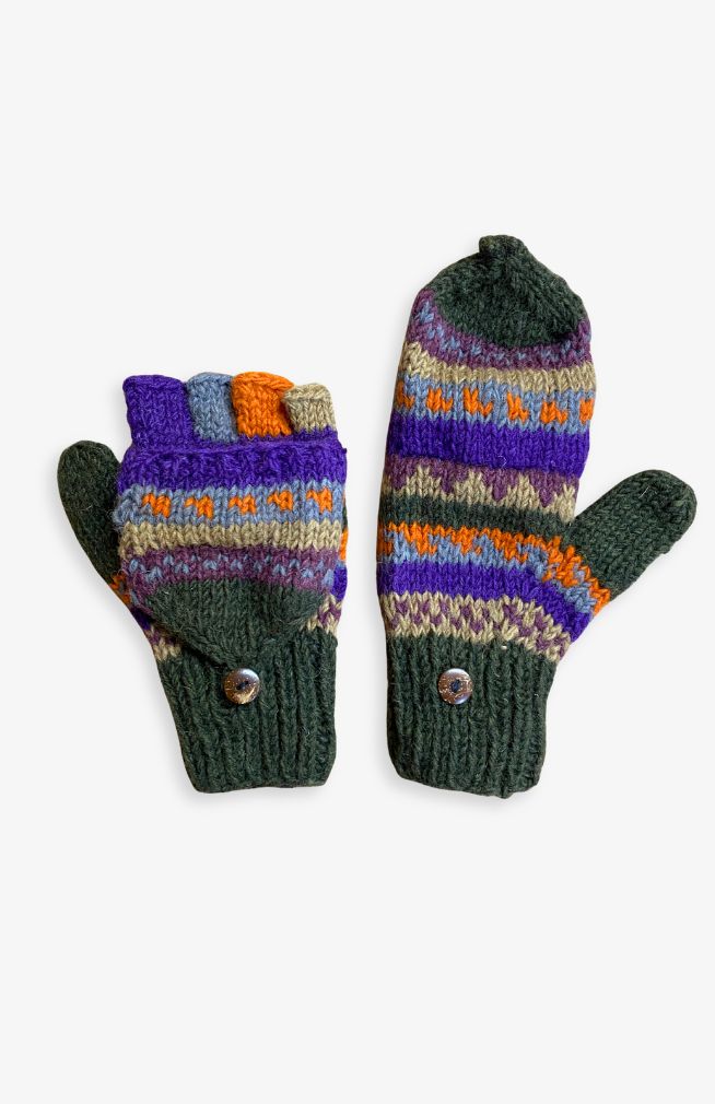 Handmade wool glitten from Nepal. Assorted colors, made from 100% New Zealand wool. Fair Trade. 