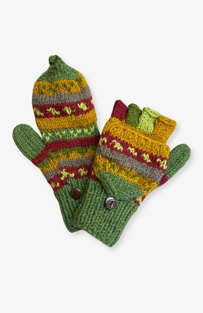Handmade wool glitten from Nepal. Assorted colors, made from 100% New Zealand wool. Fair Trade 