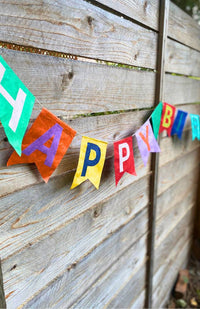 hand made paper, fair trade nepal, happy birthday banner