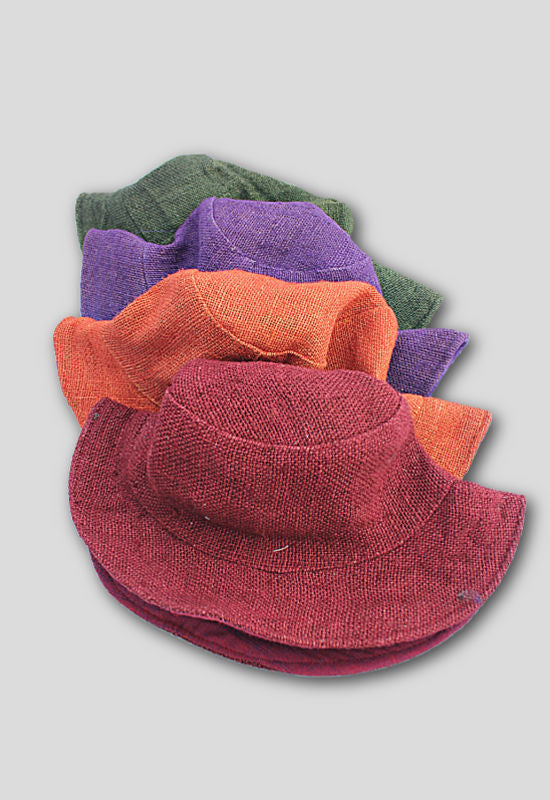 hemp sun hat fair trade nepal foldable