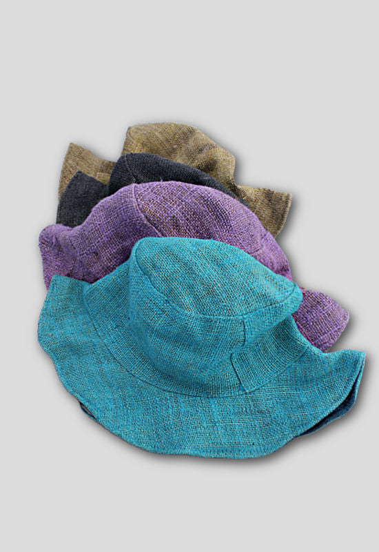 hemp sun hat fair trade nepal foldable
