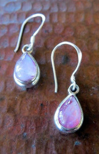 Handcrafted Sterling Silver Teardrop Gemstone Earrings