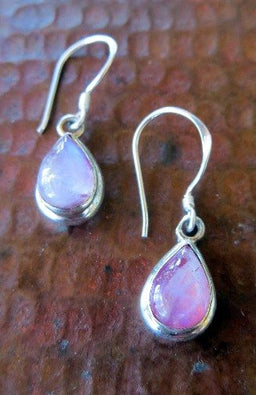 Handcrafted Sterling Silver Teardrop Gemstone Earrings